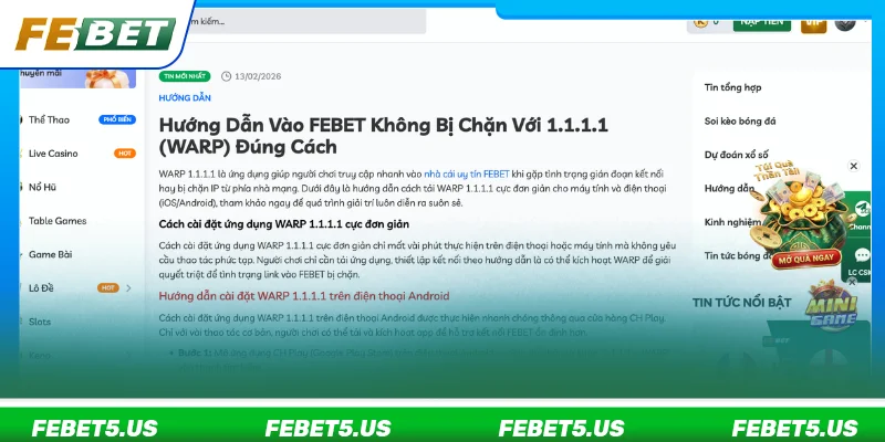 Hỏi Đáp FEBET: Giải Đáp Chi Tiết Các Thắc Mắc Thường Gặp Hỏi đáp FEBET về cách đăng nhập tài khoản khi bị chặn link
